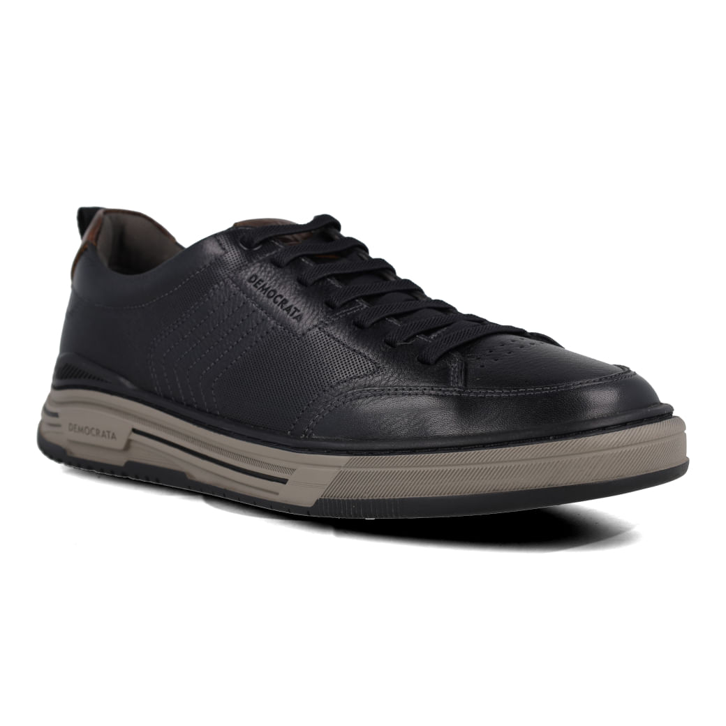 Democrata Tenis Casual 2640101-001 Preto Couro_5__27